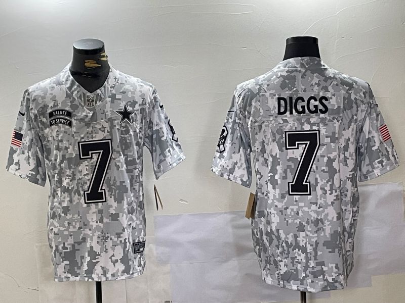Men Dallas Cowboys #7 Diggs Nike Arctic Camo 2024 Salute to Service Limited NFL Jersey->washington commanders->NFL Jersey